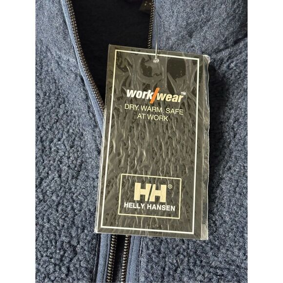 NEW Helly Hansen Men’s Fleece Jacket size L Navy Workwear 1/4 zip - Picture 14 of 14